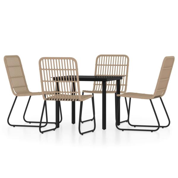 5-tlg. Garten-Essgruppe Eichen-Optik