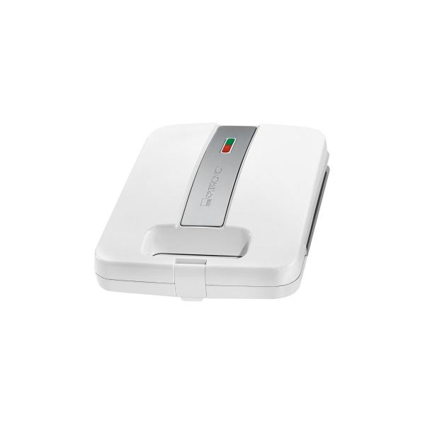 ARDEBO.de Clatronic ST 3629 Sandwichtoaster, 1400W, Antihaftbeschichtung, Dreieckige Sandwichplatten, weiß/edelstahl (263736)
