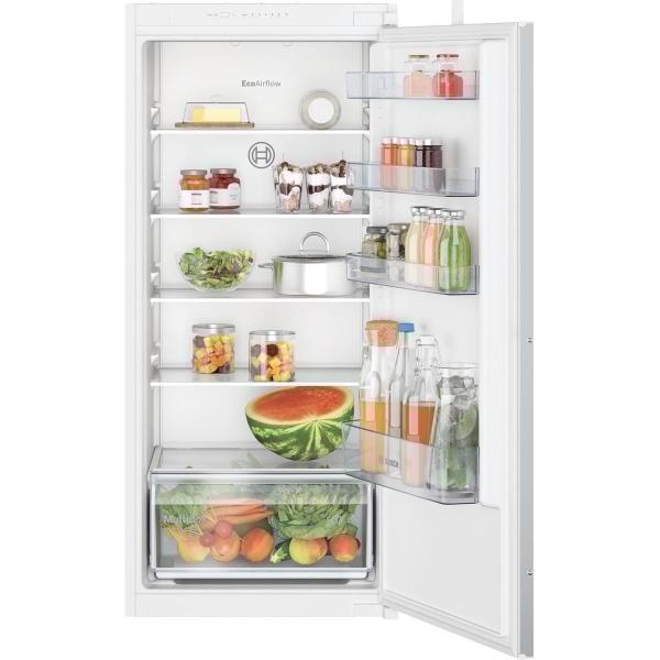 ARDEBO.de Bosch KIR41NSE0 Einbaukühlschrank, Serie 2, Nischenhöhe: 122,5cm, 204l, Schleppscharnier, LED-Beleuchtung, weiß