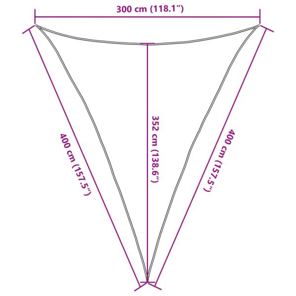 Sonnensegel 160 g/m² Anthrazit 3x4x4 m HDPE