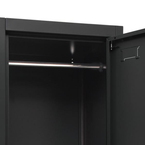Schließfachschrank Anthrazit 38x45x180 cm Stahl