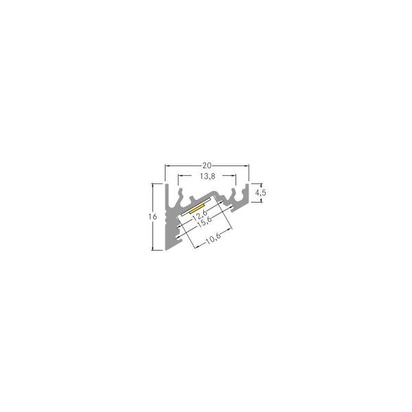 Brumberg Anbau-Eckprofil P60-10, alu eloxiert (53700260)