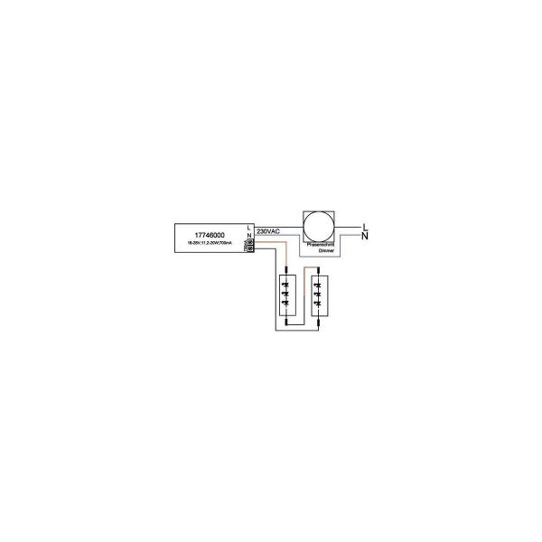 Brumberg LED-Konverter 350 mA, Phasenabschnitt dimmbar Plug & Play (17640000)