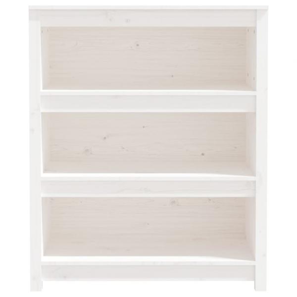 Bücherregal Weiß 80x35x97 cm Massivholz Kiefer