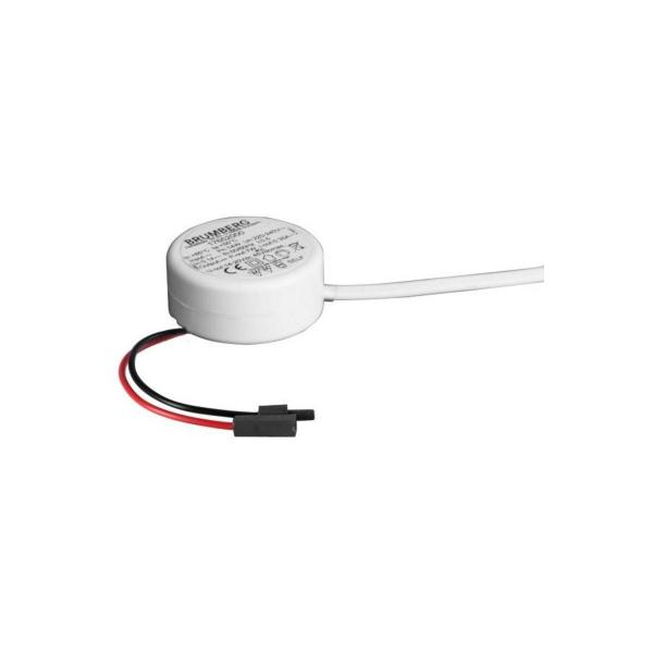 Brumberg BB03 LED-Einbaustrahlerset Phasenabschnitt dimmbar (Rundkonverter), 6W, 640lm, 3000K, nickel matt (40363153)