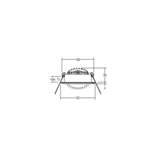 Brumberg BB03 LED-Einbaustrahlerset Phasenabschnitt dimmbar (Rundkonverter), 6W, 640lm, 3000K, nickel matt (40363153)