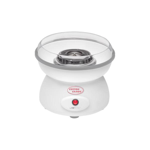 ARDEBO.de Clatronic ZWM 3478 Zuckerwatte-Maker, 500W, transparenter Spritzschutz, weiß (261661)