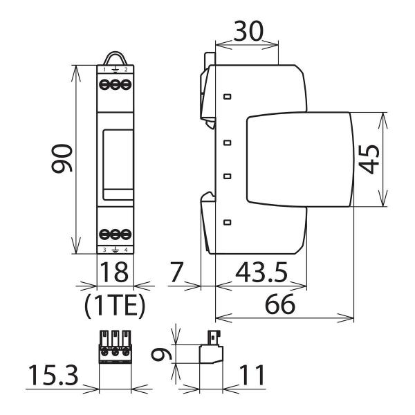 Dehn DEHNrail Überspannungsableiter, Typ 3, 30V (953206)