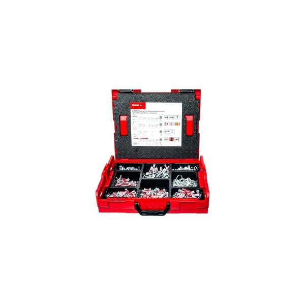 ARDEBO.de Fischer 553119 L-Boxx Elektro Set Universaldübelbox mit Schrauben