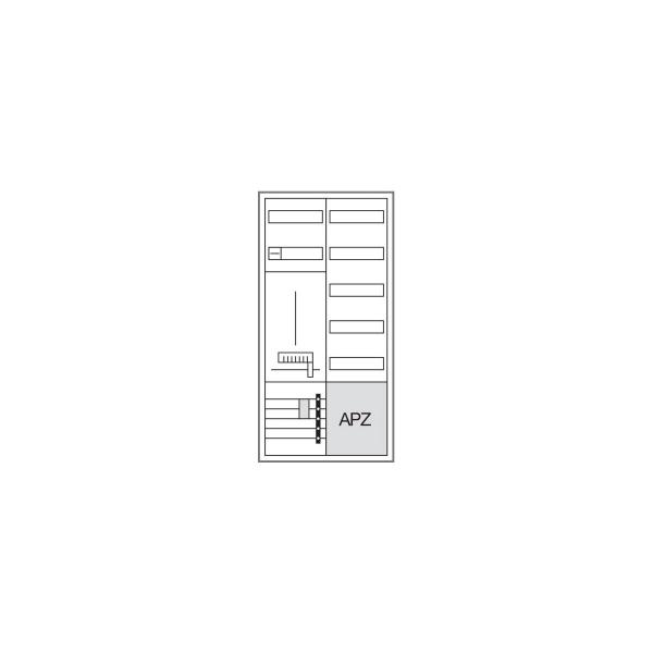 Hager ZB325C15LS Komplettschrank, universZ, 1100x550x205mm, SKII, IP44, 1ZP/VF-5rh/APZ, 2-Feld, Ausführung NRM