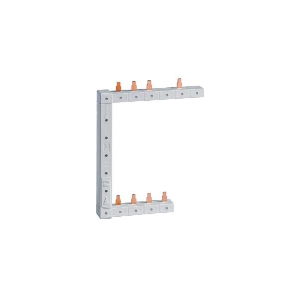 ARDEBO.de Hager KCF963L Phasenschiene senkrecht 63A links L1N-L2N-L3N zu L1L2L3N 125mm 2-reihig