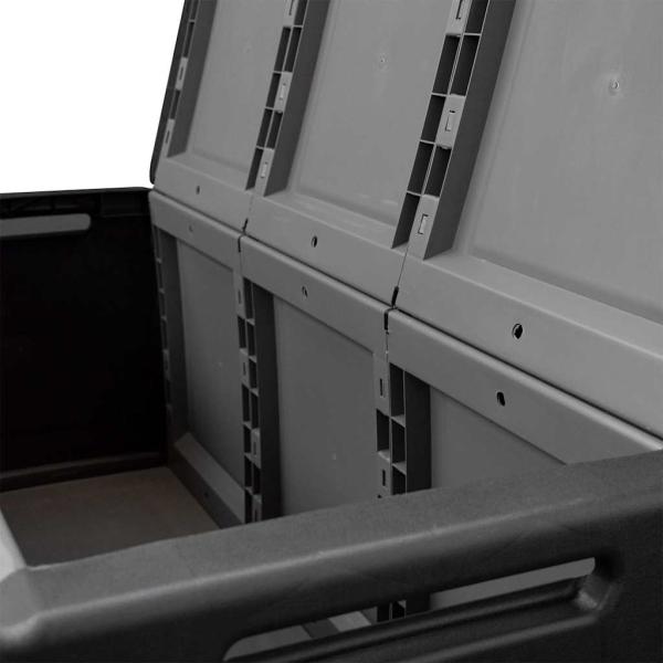 Garten Aufbewahrungsbox 138x53x57 cm 330 L Dunkelgrau Schwarz