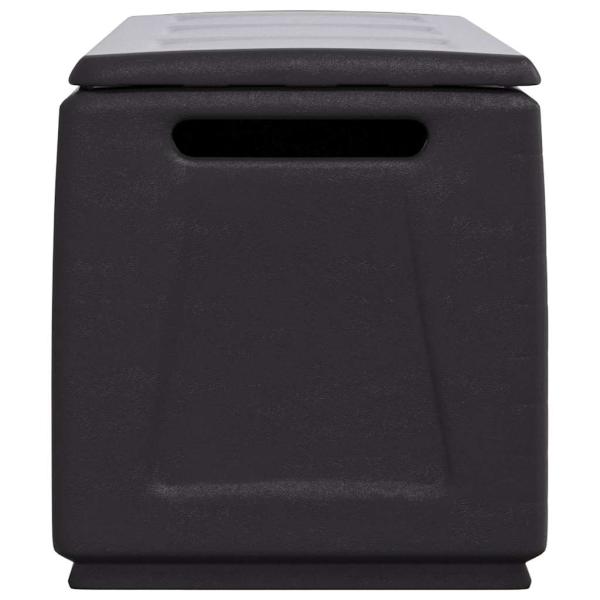 Garten Aufbewahrungsbox 138x53x57 cm 330 L Dunkelgrau Schwarz