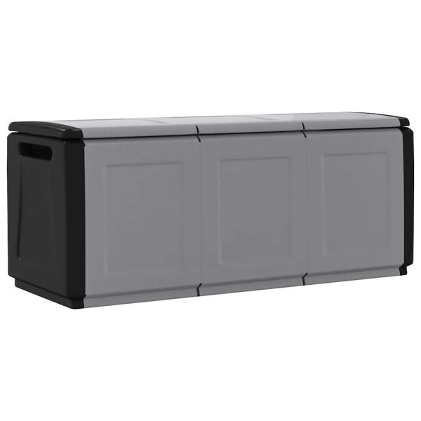 Garten Aufbewahrungsbox 138x53x57 cm 330 L Dunkelgrau Schwarz