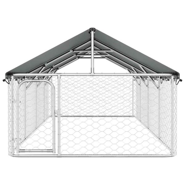Outdoor-Hundezwinger mit Dach 400x200x150 cm