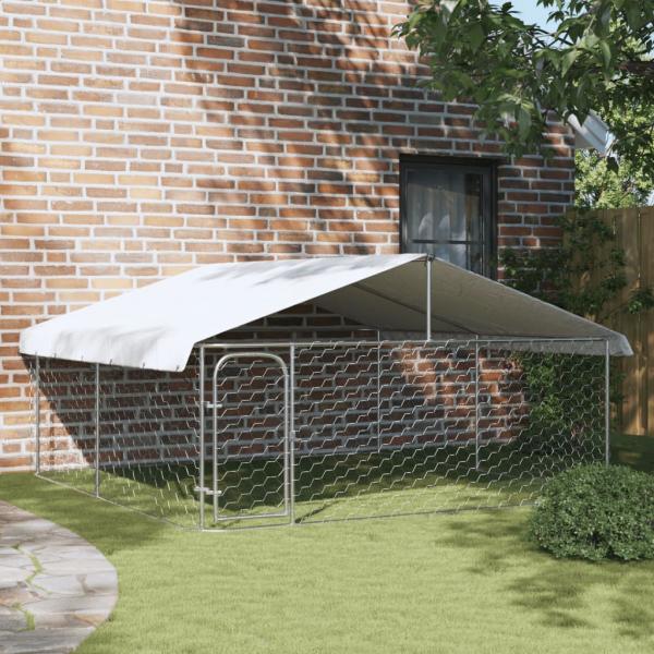 ARDEBO.de - Outdoor-Hundezwinger mit Dach 300x300x150 cm