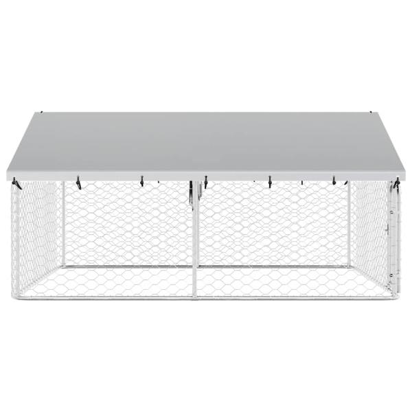 Outdoor-Hundezwinger mit Dach 300x300x150 cm