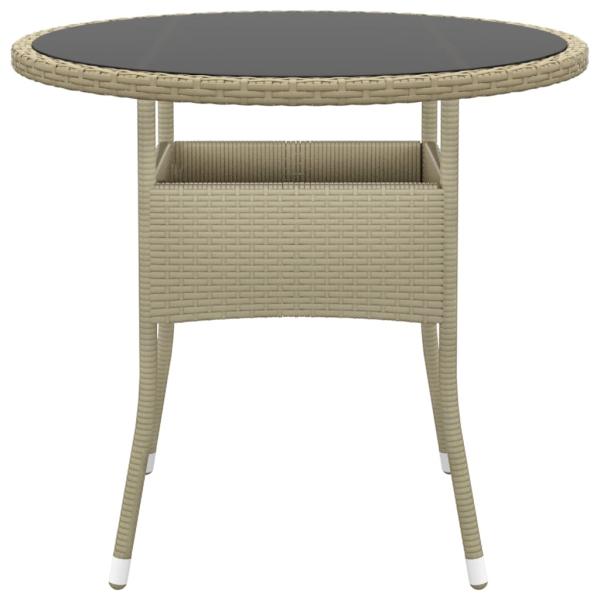 5-tlg. Garten-Essgruppe Poly Rattan Beige