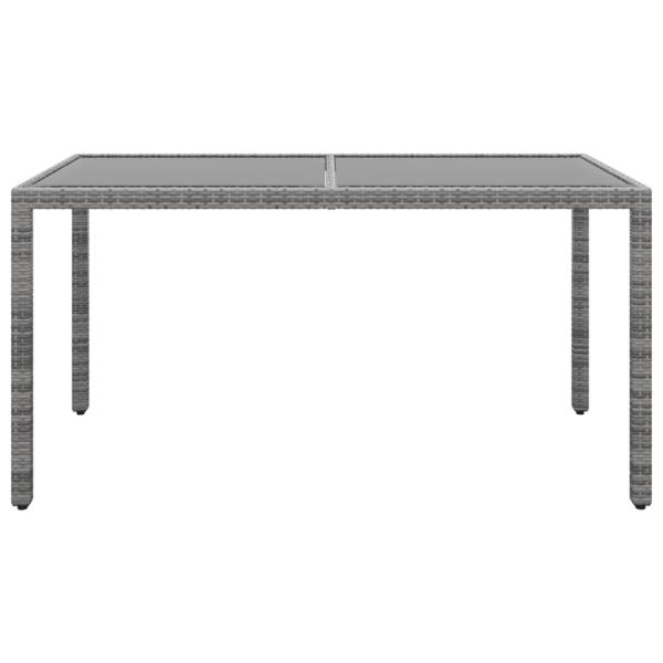 5-tlg. Garten-Essgruppe Poly Rattan Grau