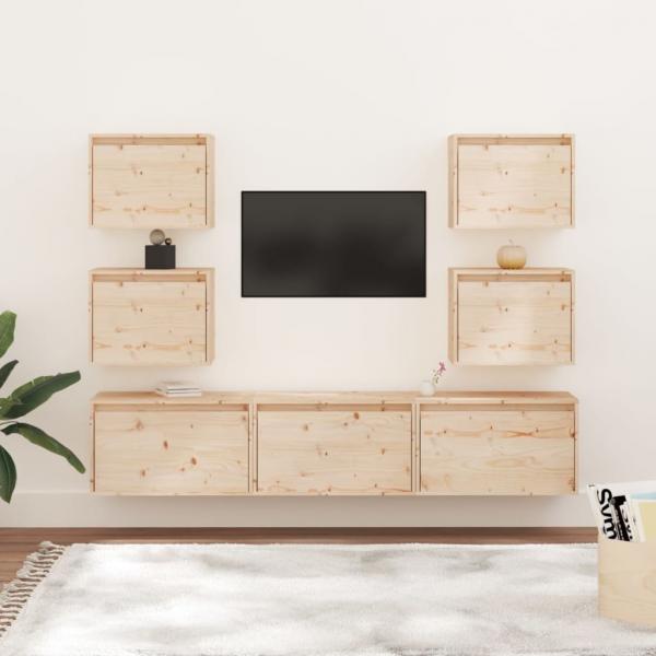 ARDEBO.de - TV-Schränke 7 Stk. Massivholz Kiefer