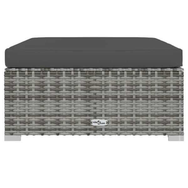 ARDEBO.de - 6-tlg. Garten-Lounge-Set mit Kissen Poly Rattan Grau