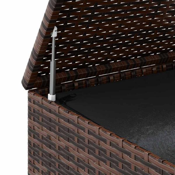 Garten-Kissenbox PE Rattan 100x49x103,5 cm Braun