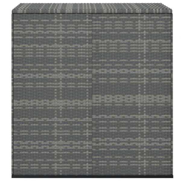 Garten-Kissenbox PE Rattan 100x49x103,5 cm Grau
