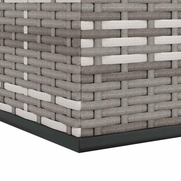 Garten-Kissenbox PE Rattan 100x49x103,5 cm Grau