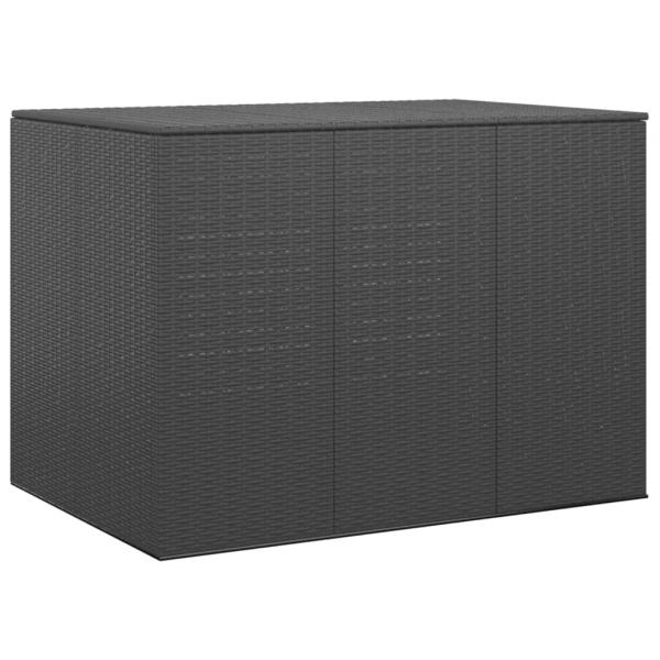 ARDEBO.de - Garten-Kissenbox PE Rattan 145x100x103 cm Schwarz