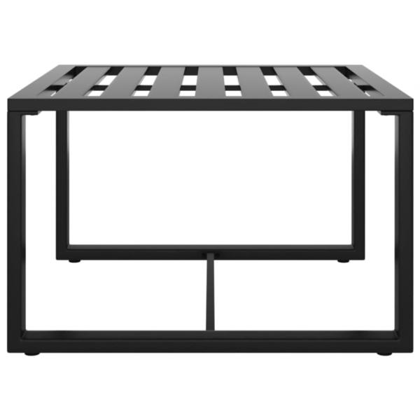 3-tlg. Garten-Sofagarnitur mit Kissen Aluminium Anthrazit