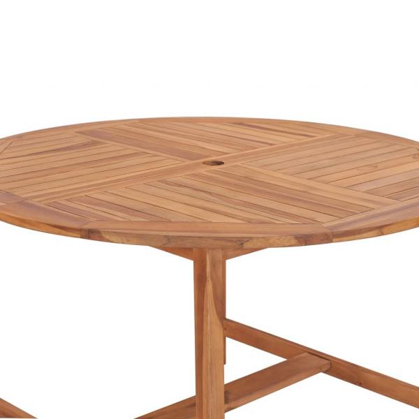 Garten-Esstisch Ø110x75 cm Massivholz Teak 