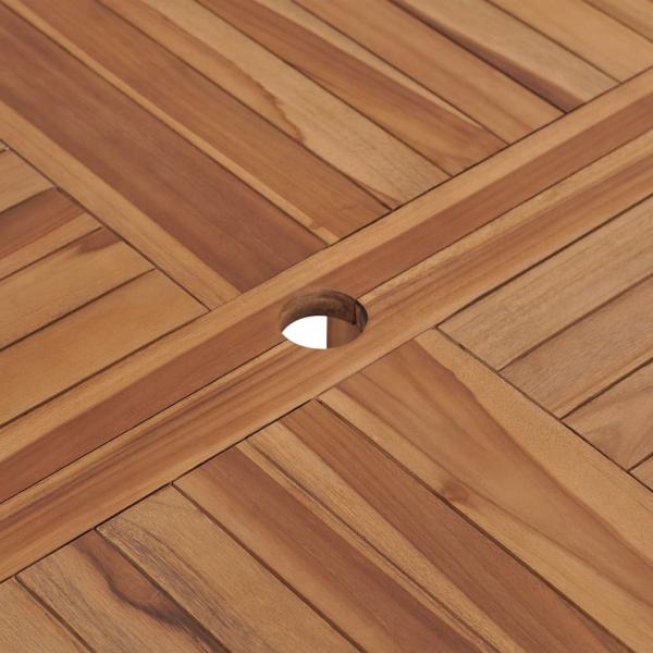 Garten-Esstisch Ø110x75 cm Massivholz Teak 