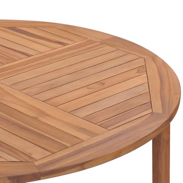 Garten-Esstisch Ø110x75 cm Massivholz Teak 