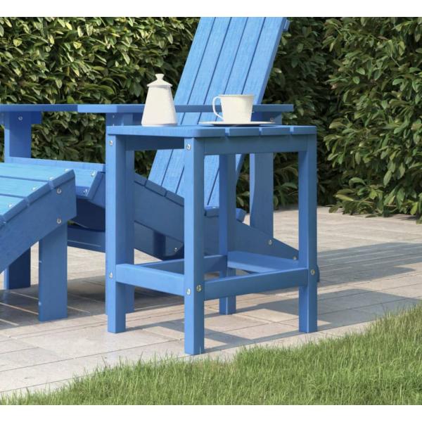 ARDEBO.de - Adirondack-Gartentisch Meeresblau 38x38x46 cm HDPE