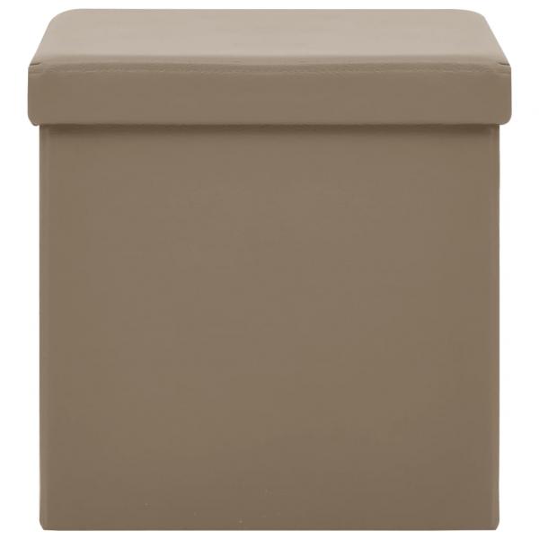 Hocker mit Stauraum Cappuccino-Braun PVC