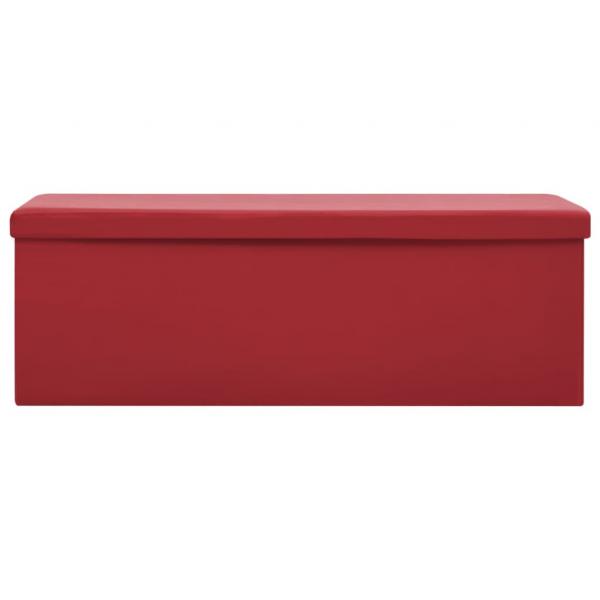 Faltbare Sitzbank mit Stauraum Weinrot PVC