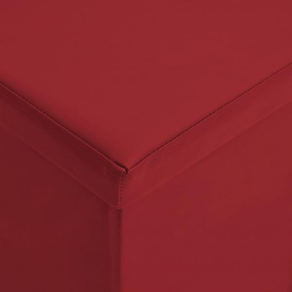 Faltbare Sitzbank mit Stauraum Weinrot PVC