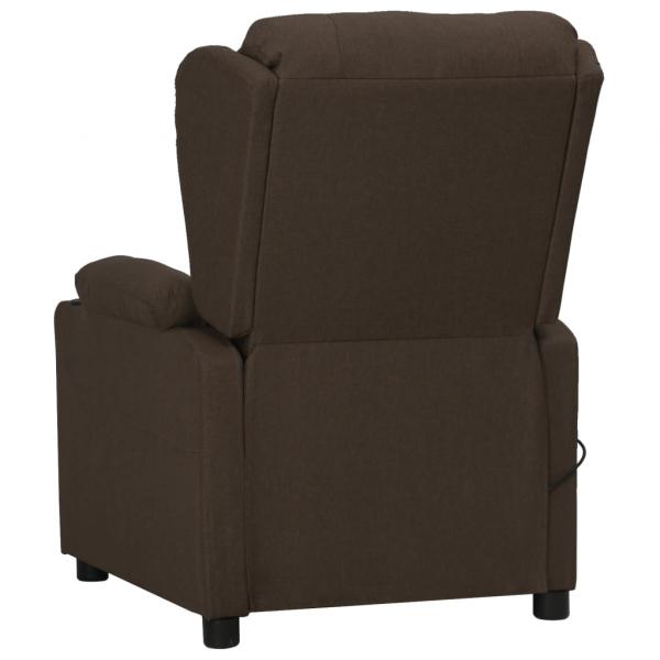 Massagesessel Dunkelbraun Stoff