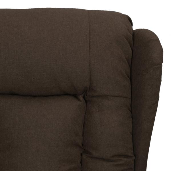 Massagesessel Dunkelbraun Stoff