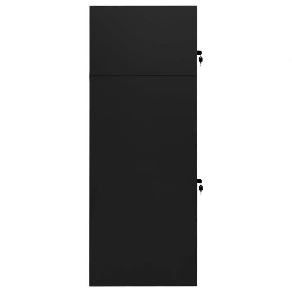 Sattelschrank Schwarz 53x53x140 cm Stahl   
