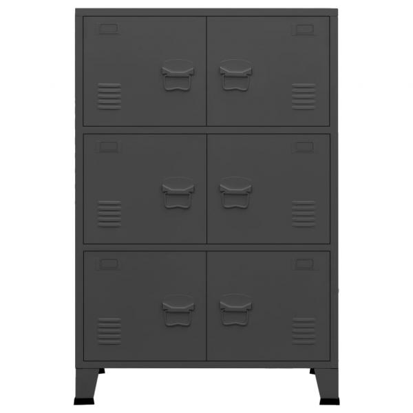 Lagerschrank Industrial Anthrazit 75x40x115 cm Metall