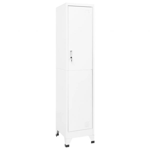 ARDEBO.de - Schließfachschrank Weiß 38x45x180 cm Stahl