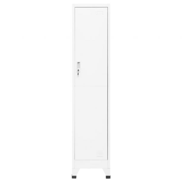 Schließfachschrank Weiß 38x45x180 cm Stahl