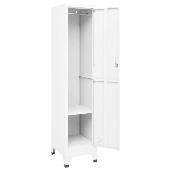 Schließfachschrank Weiß 38x45x180 cm Stahl