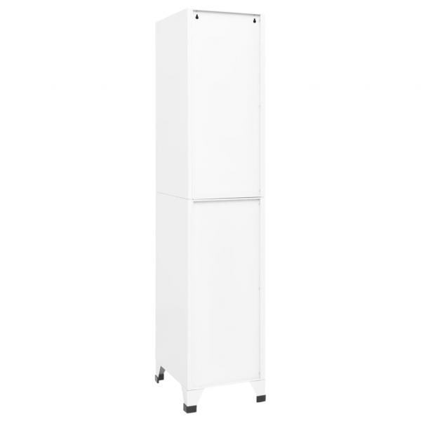 Schließfachschrank Weiß 38x45x180 cm Stahl