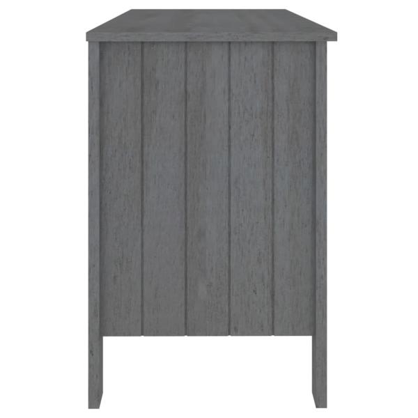 Schreibtisch HAMAR Dunkelgrau 113x50x75 cm Massivholz Kiefer