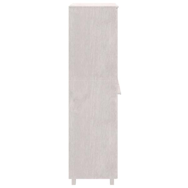 Kleiderschrank HAMAR Weiß 89x50x180 cm Massivholz Kiefer