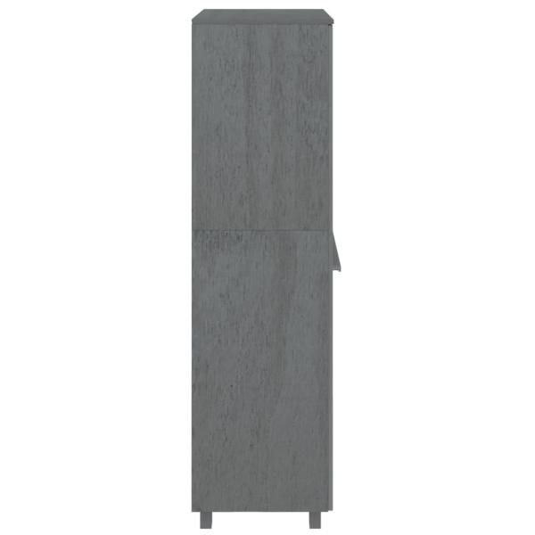 ARDEBO.de - Kleiderschrank HAMAR Dunkelgrau 89x50x180 cm Massivholz Kiefer