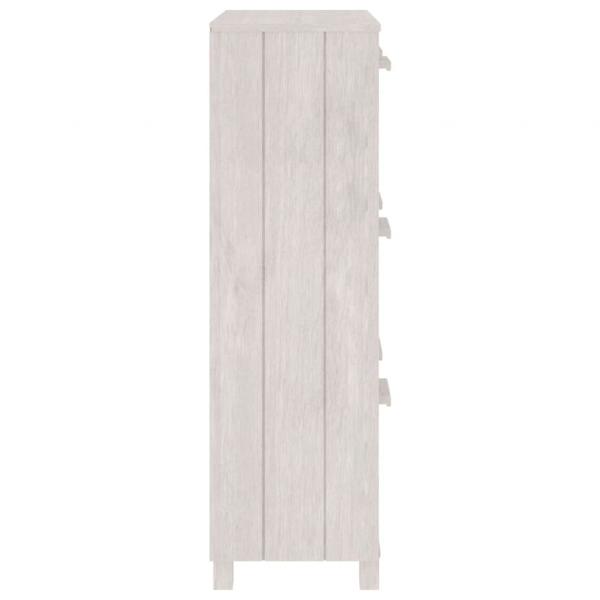 Schuhschrank HAMAR Weiß 59,5x35x117 cm Massivholz Kiefer