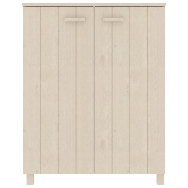 Schuhschrank HAMAR Honigbraun 85x40x108 cm Massivholz Kiefer